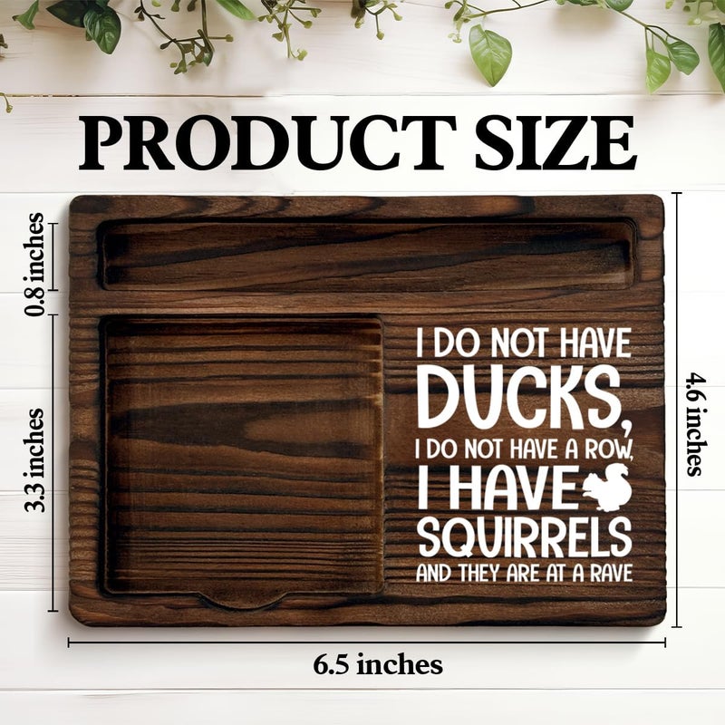 QODMGD Funny Office Sticky Note Holder Sarcastic Gifts for Coworkers Employees Boss, I Do Not Have Ducks I Have Squirrels Post It Note Dispenser for Office Cubicle Desk Decor - Image 2
